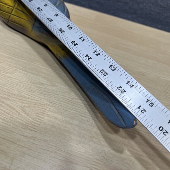 Vintage Recupe Hand Carved Hanging Hand Painted Parrot 15” - Picture 13 of 14